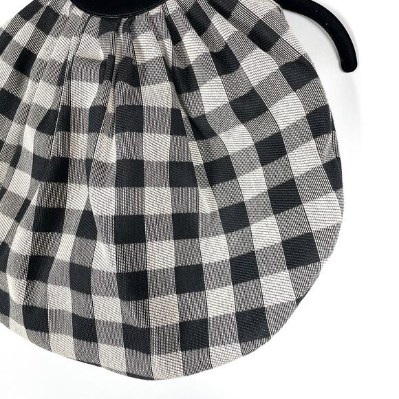 Mansur Gavriel Checkered Market Bag Black White Gingham Canvas‎ Large Plaid - Picture 5 of 10